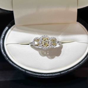18K Yellow Diamond Ring