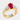 Ruby and Diamond Two-Tone Ring