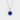 Sapphire with Diamond Halo Pendant