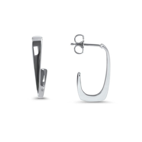 14K White gold earrings