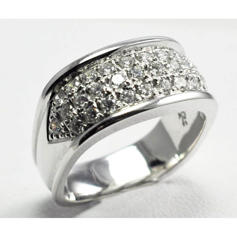 3 Row Pave Diamond Ring - RagnarJewellers
