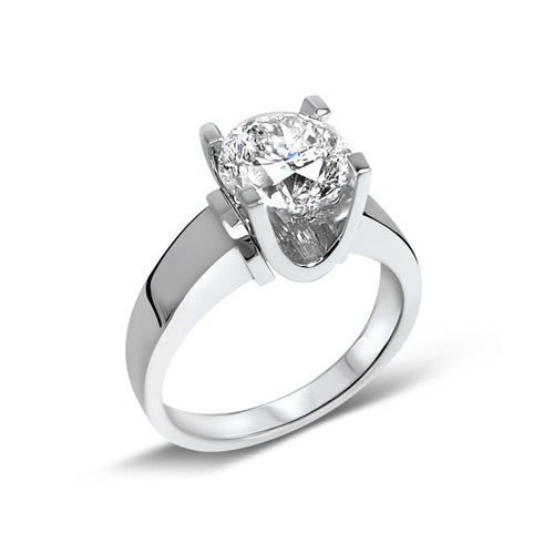 Contemporary Solitaire Diamond Ring - RagnarJewellers