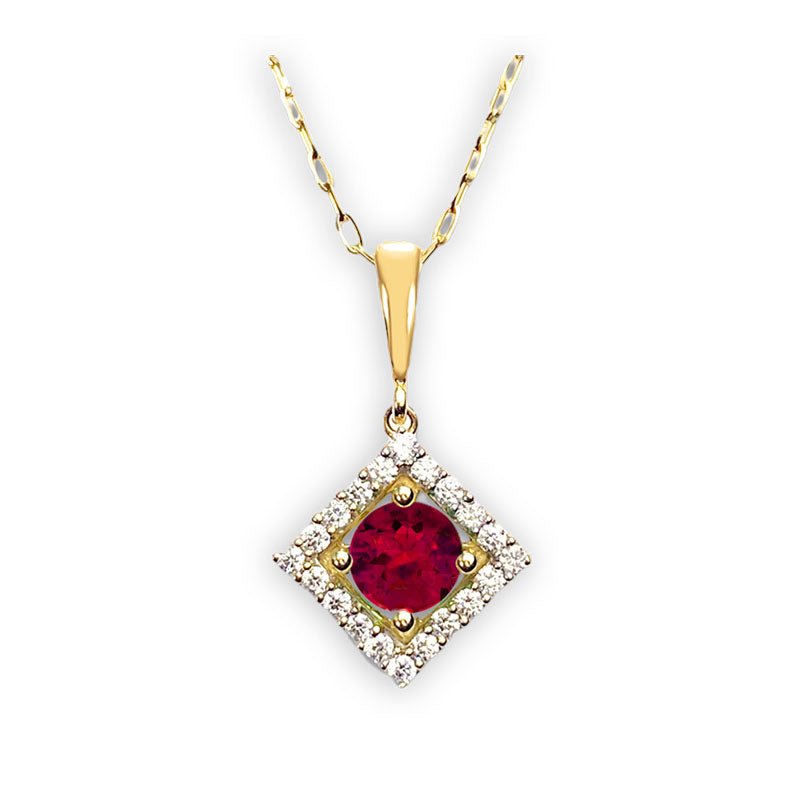 Diamonds and Ruby pendant - RagnarJewellers