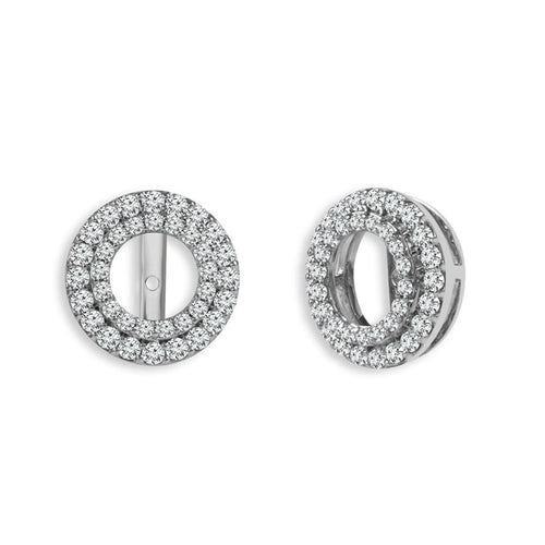 Double Halo Diamond Earring Jackets - RagnarJewellers