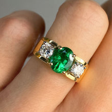 Load image into Gallery viewer, Emerald Diamond Ring - RagnarJewellers
