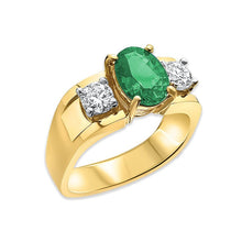 Load image into Gallery viewer, Emerald Diamond Ring - RagnarJewellers
