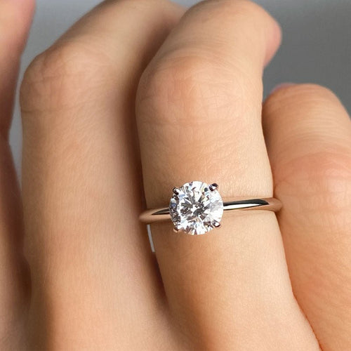 Knife Edge Diamond Solitaire Ring - RagnarJewellers