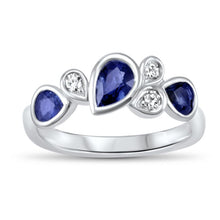Load image into Gallery viewer, &quot;Ocean&quot; - Sapphire and Diamond Ring - RagnarJewellers
