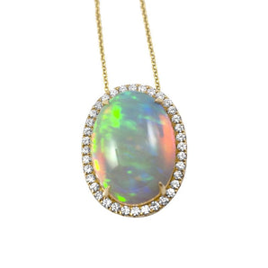 Opal and Diamonds Pendant - RagnarJewellers