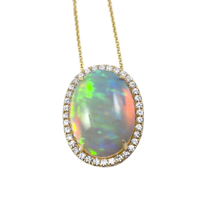 Opal and Diamonds Pendant - RagnarJewellers