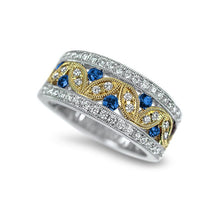 Load image into Gallery viewer, &quot;Royal&quot; Sapphire Ring with Diamonds - RagnarJewellers
