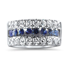 Load image into Gallery viewer, Sapphire and Diamonds Ring - RagnarJewellers
