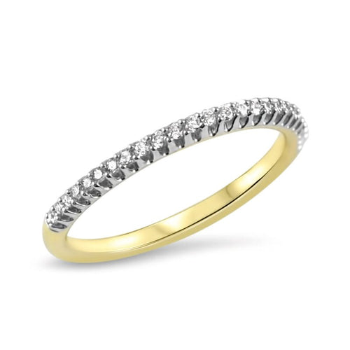 White and Yellow Gold Diamond Band - RagnarJewellers