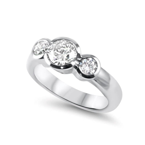 White Gold Diamonds Ring - RagnarJewellers